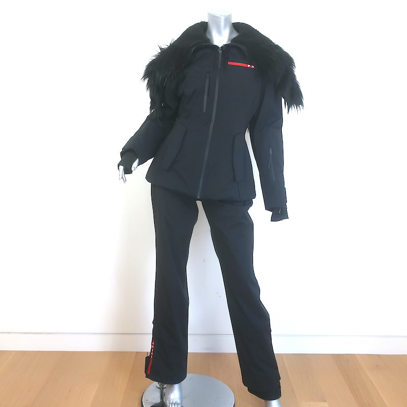 Prada Re-Nylon Extreme-Tex Stretch Ski Suit Black Size Medium NEW