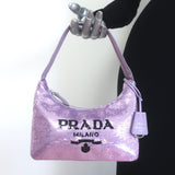 Prada Sequin Re-Edition 2000 Mini Shoulder Bag Lilac