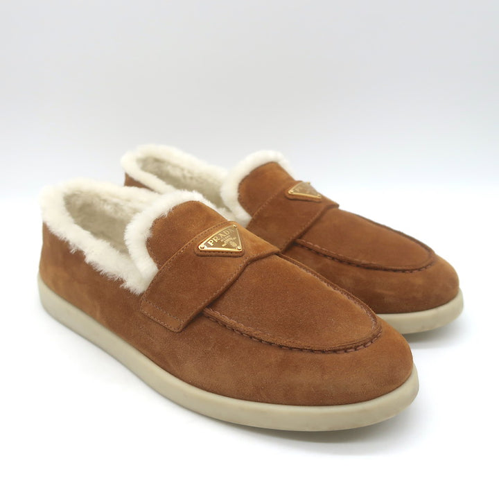 Prada Shearling-Lined Loafers
