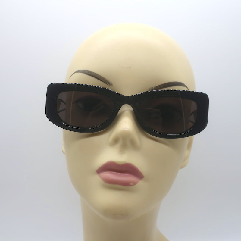Prada Triangle-Logo 53mm Rectangular Sunglasses