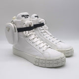 Prada Wheel Pouch Re-Nylon High Top Sneakers 