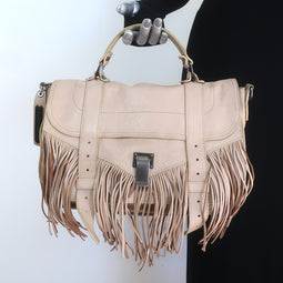 Proenza Schouler PS1 Medium Fringe Satchel Beige1