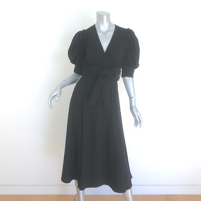 Proenza Schouler Puff Sleeve Midi Wrap Dress 