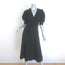 Proenza Schouler Puff Sleeve Midi Wrap Dress Black Crepe Size 6