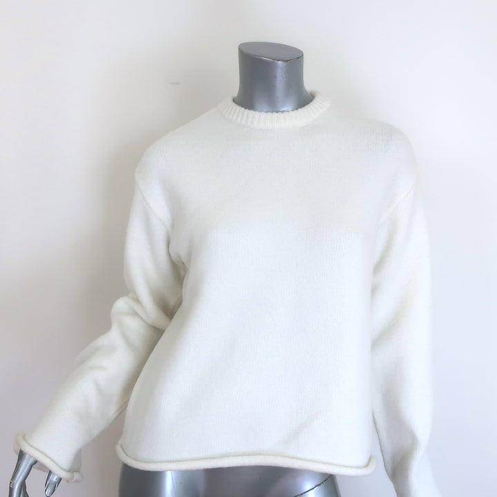 Proenza Schouler Tara Buttoned-Sleeve Sweater Cream Size Extra Small NEW