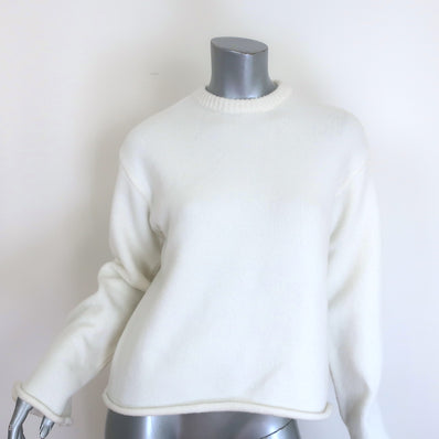 Proenza Schouler Tara Buttoned-Sleeve Sweater Cream Size Extra Small NEW