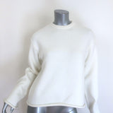 Proenza Schouler Tara Buttoned-Sleeve Sweater Cream Size Extra Small NEW