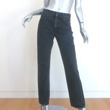 R13 Romeo Slim Leg Jeans Onyx Black Cotton Size 25