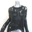 R13 Shredded Side Slit Sweater Charcoal Cotton-Blend Size Extra Small