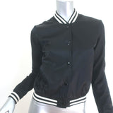 R13 Shrunken Roadie Jacket Black Satin Size Small