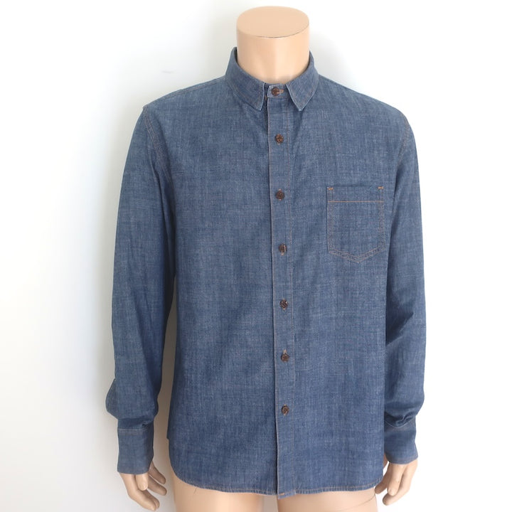 Rag &amp; Bone Chambray Denim Button Down Shirt 