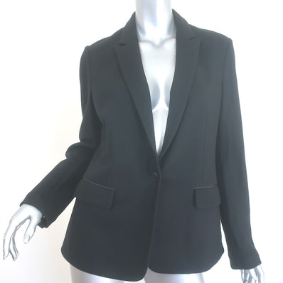 Rag & Bone Lexington Blazer Black Grosgrain-Trimmed Wool Size 10