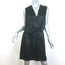 Rag & Bone Victor Sleeveless Wrap Dress Black Silk Satin Size Large