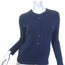 Ralph Lauren Black Label Cashmere Cable Knit Crewneck Cardigan Navy Size Medium