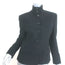 Ralph Lauren Blue Label High-Neck Button Front Jacket Black Wool Size 6