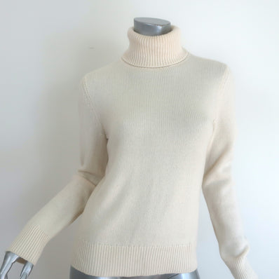 Ralph Lauren Collection Cashmere Turtleneck Sweater Cream Size Medium