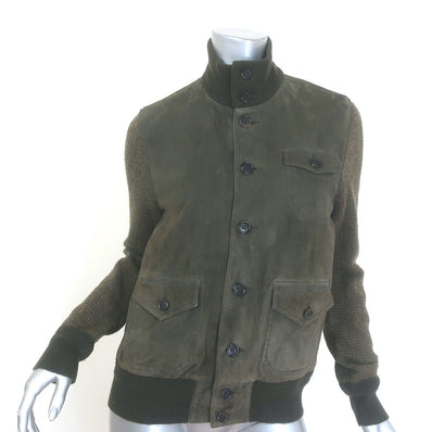 Ralph Lauren Purple Label Suede-Front Cashmere Jacket