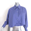 Recto Oversize Asymmetric Cropped Shirt Purple Poplin Size Extra Small