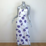 Reformation Yana Halter Midi Dress White Anthurium 
