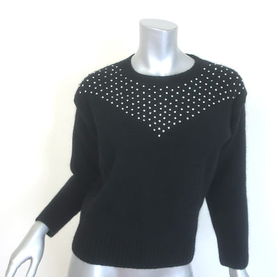 Retrofete Astra Crystal-Embellished Brushed Knit Sweater 