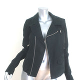 Rick Owens Stooges Suede Biker Jacket Black Size US 14