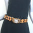 Roberto Cavalli Leopard Print Pony Hair Crystal Buckle Belt Sized 85 US 42