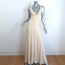 Roberto Cavalli Plunging Gown Ivory Stretch Silk Size 40 Sleeveless Maxi Dress