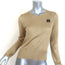 Rochas Metallic Knit Crewneck Sweater Gold Size 44