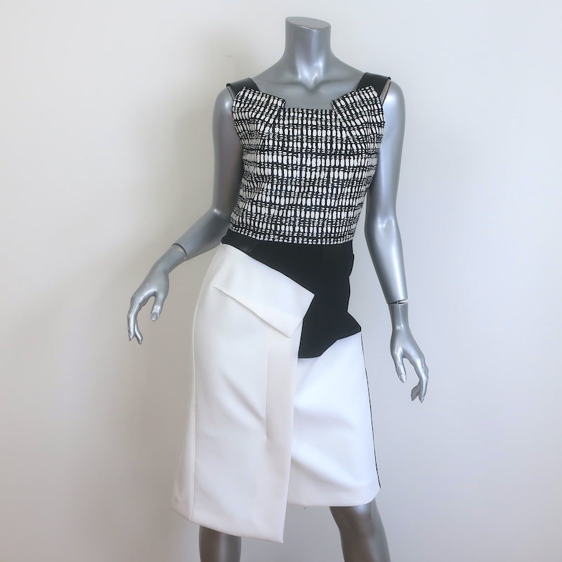 Roland Mouret Colorblock Asymmetric Sheath Dress 