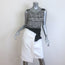Roland Mouret Colorblock Asymmetric Sheath Dress White/Black Size US 8