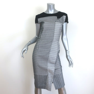 Roland Mouret Geometric Print Cutout Sheath Dress 