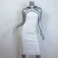 Roland Mouret Halter-Neck Sheath Dress Cream Woven Cotton & Crepe Size US 4