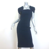 Roland Mouret Royston Cap Sleeve Sheath Dress Navy 