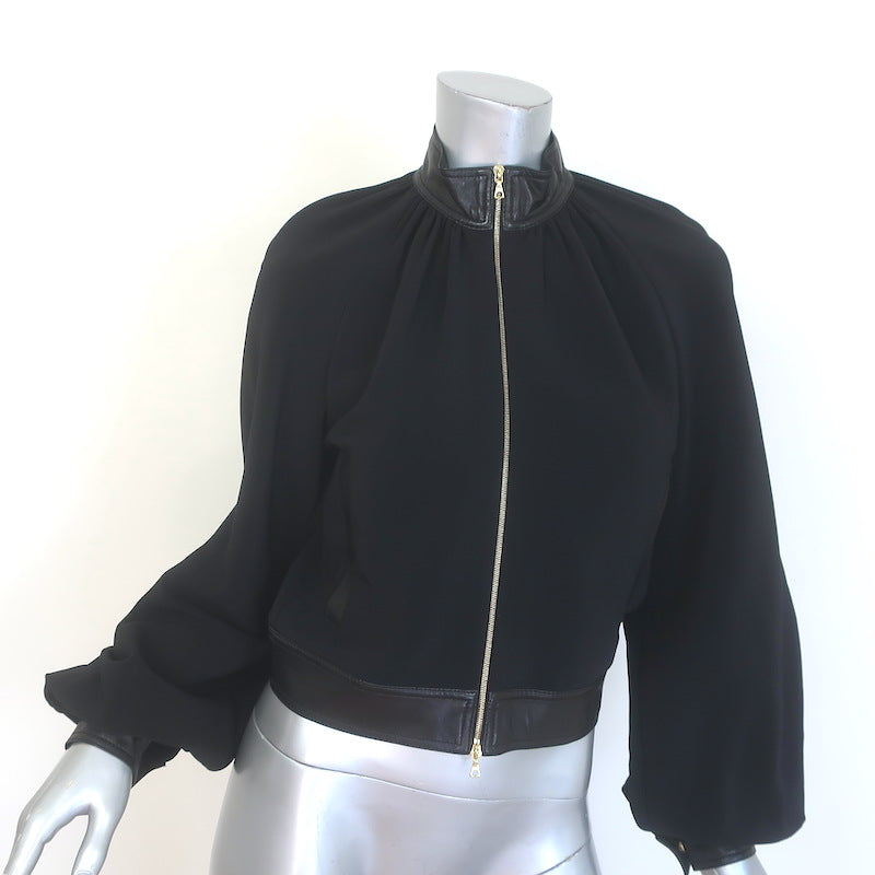 Rosetta Getty Blouson-Sleeve Jacket Black
