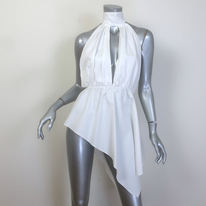Rosie Assoulin Champion Asymmetric Halter Top 