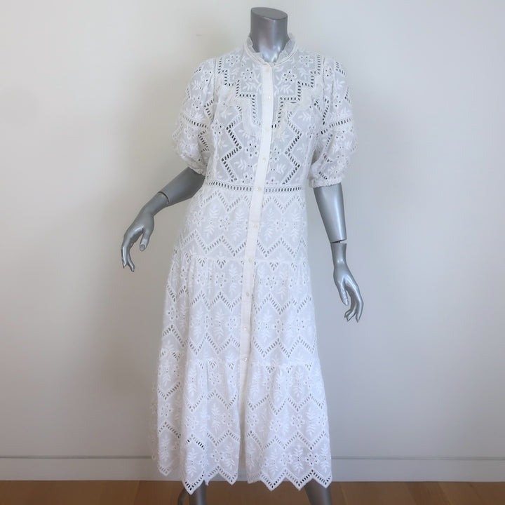 SEA New York Broderie Anglaise Button-Front Midi Dress 