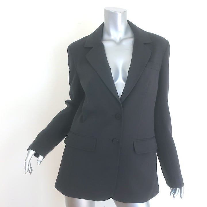 STAUD City Blazer Black Stretch Suiting Size Small 
