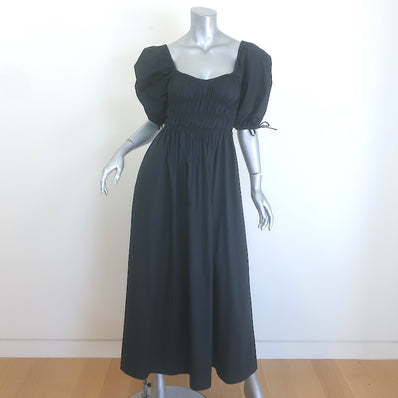 STAUD Faye Puff Sleeve Smocked Maxi Dress
