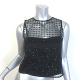 STAUD Seraphina Beaded Tulle Sleeveless Top
