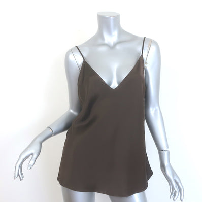 Sablyn Gloria Bias Cut Camisole Brown Silk Charmeuse 