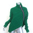 Sacai Asymmetric Open-Side Turtleneck Sweater Green Cable Knit Wool Size 1