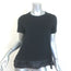 Sacai Crochet Lace-Trim Pleated Hem T-Shirt Black Cotton Size 1 NEW