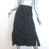 Sacai Pleated-Back Belted Cargo Midi Skirt 