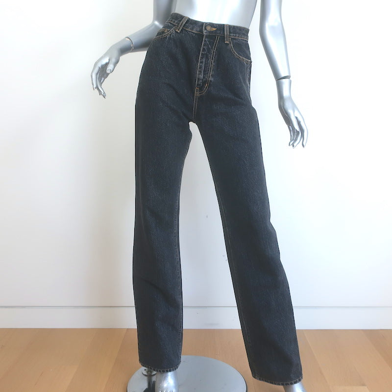 Saint Laurent 90's High Waist Straight Leg Jeans 