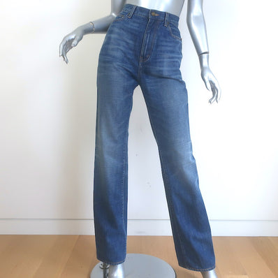 Saint Laurent 90s High Waist Straight Leg Jeans
