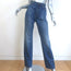 Saint Laurent 90s High Waist Straight Leg Jeans Blue Whiskered Denim Size 27