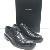 Saint Laurent Army 20 Wingtip Derby Shoes Black Polished Leather Size 36.5 NEW