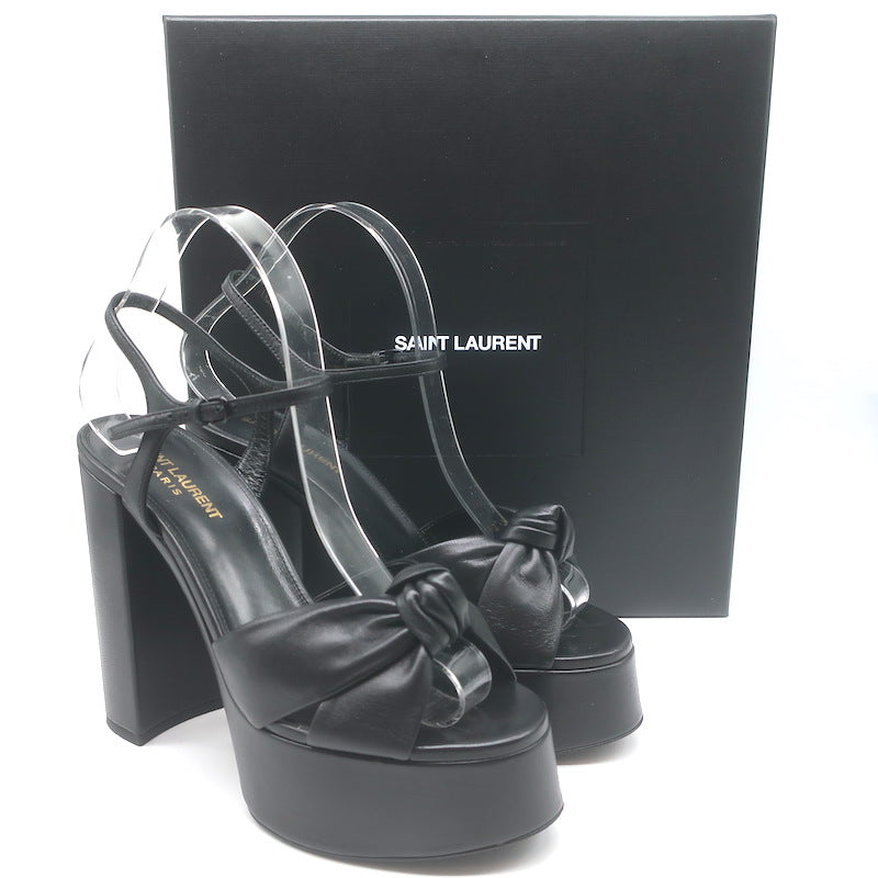 Saint Laurent Bianca Knotted Leather Platform