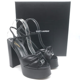 Saint Laurent Bianca Knotted Leather Platform