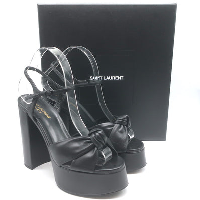 Saint Laurent Bianca Knotted Leather Platform